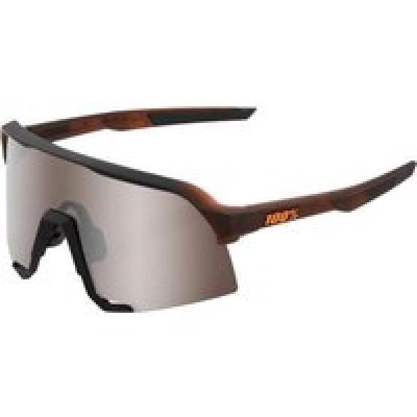 100 goggles s3 translucent matte brown hiper silver mirror lenses