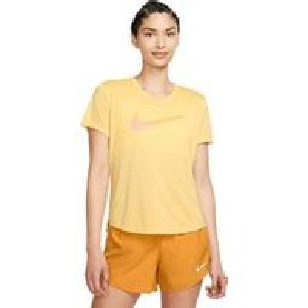 nike dri fit swoosh women s short sleeve jersey yellow