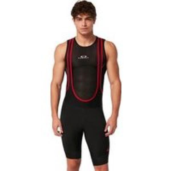 oakley endurance mix bib short zwart rood