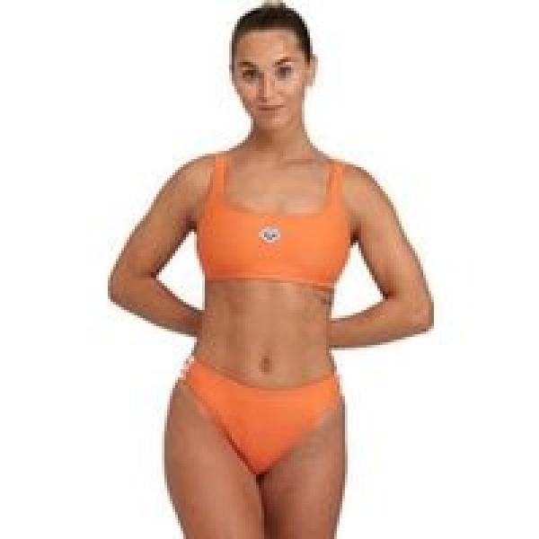 arena icons bralette solid orange women s 2 piece swimsuit