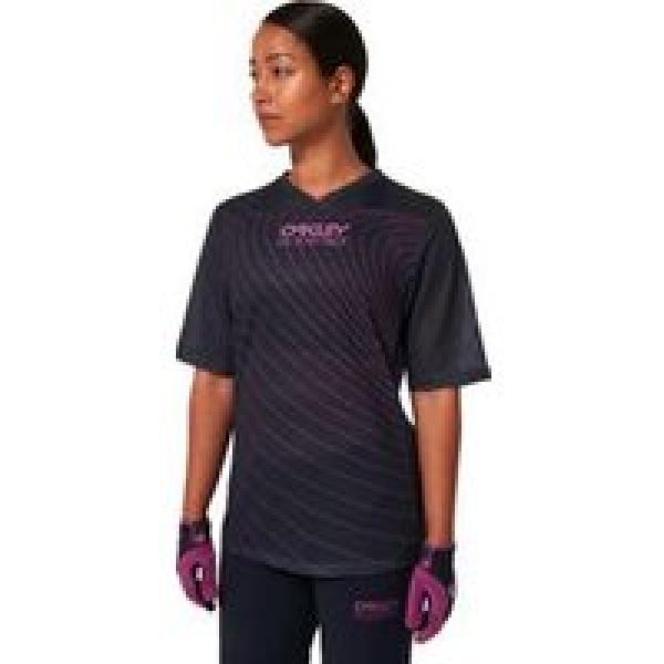 oakley factory pilot women s short sleeve jersey grey pink