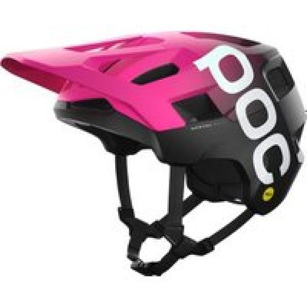 poc kortal race mips helm zwart roze
