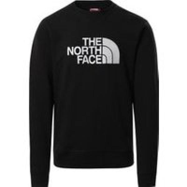 the north face drew peak crew sweatshirt black white