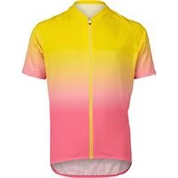 poc xc kids short sleeve jersey yellow pink