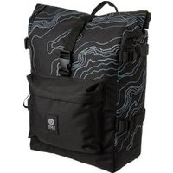 agu h2o roll top ii single bike bag urban black