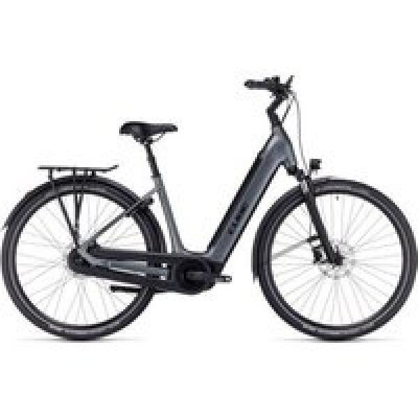 cube supreme hybrid pro 500 easy entry elektrische stadsfiets shimano nexus 8s 500 wh 700 mm flash grey 2023