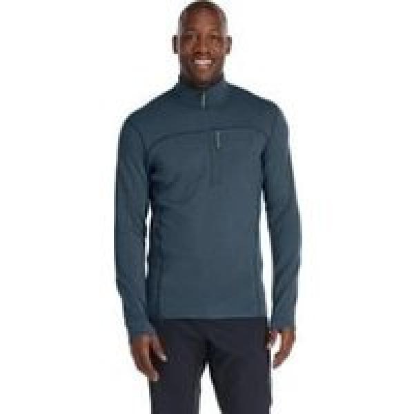 rab ascendor light half zip fleece top blue