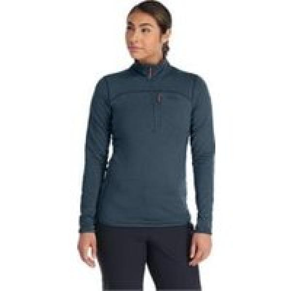 rab ascendor light blue women s half zip fleece top