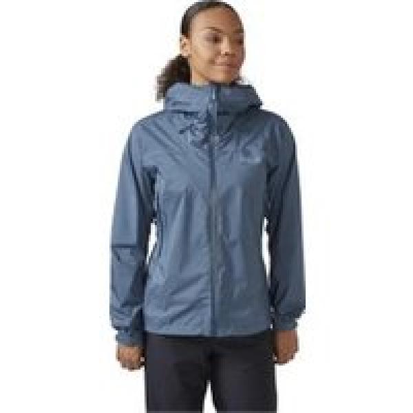 rab downpour plus 2 0 waterdichte damesjas blauw