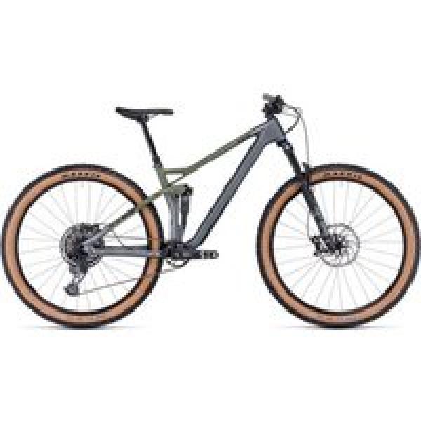 cube stereo one22 hpc tm volledig geveerde mtb sram gx nx eagle 12v 29 flash grey olive green 2023