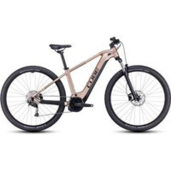 cube reaction hybrid performance 500 elektrische hardtail mtb shimano alivio 9s 500 wh 29 metallic bruin 2023