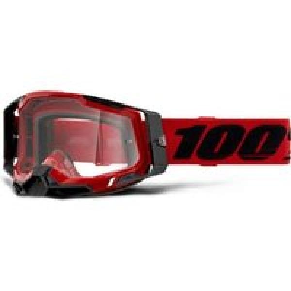 racecraft 2 100 goggle red clear lens