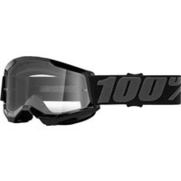 100 strata 2 youth goggle black clear lens