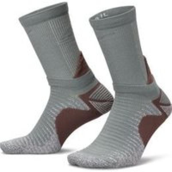 nike trail running crew unisex socks grey