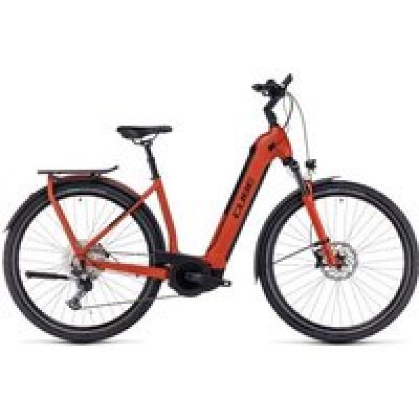 cube kathmandu hybrid exc 750 easy entry elektrische stadsfiets shimano deore 12s 750 wh 700 mm rood 2023