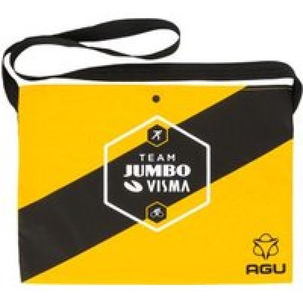 agu team jumbo visma musette tas geel zwart