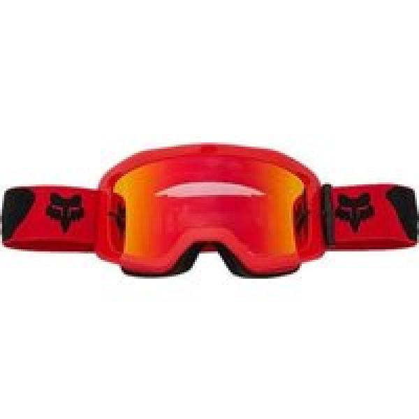 fox main core reflective lens goggle red