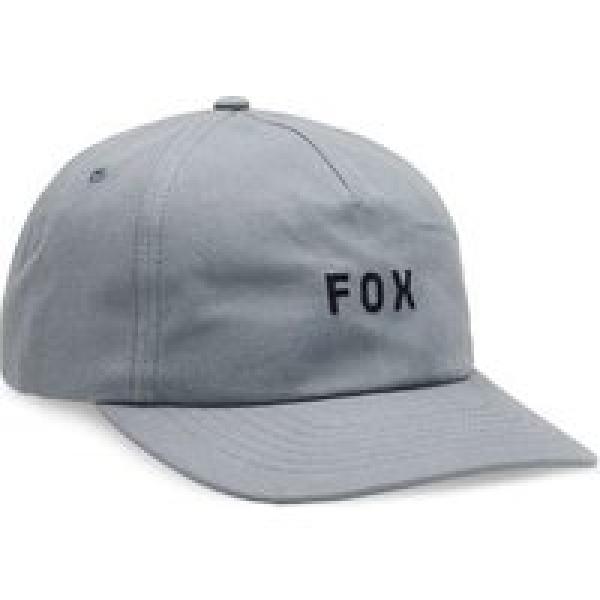 fox wordmark adjustable cap grey