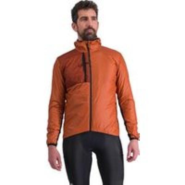 sportful supergiara puffy orange long sleeve jacket