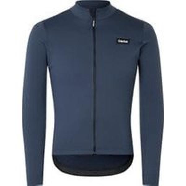 gripgrab gravelin merinotech thermal blue long sleeve jersey