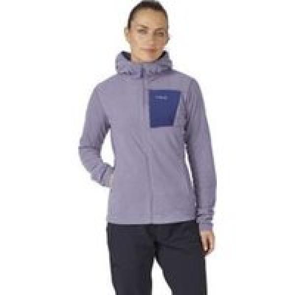 rab tecton hoody vrouwen fleece jas violet l