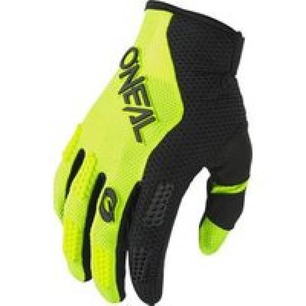o neal element racewear lange handschoenen zwart fluorescerend geel