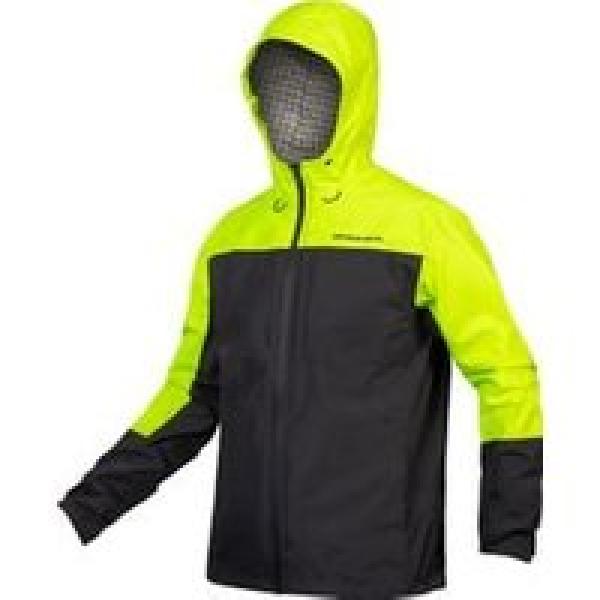 endura hummvee 3 in 1 waterdichte jas fluo geel zwart l