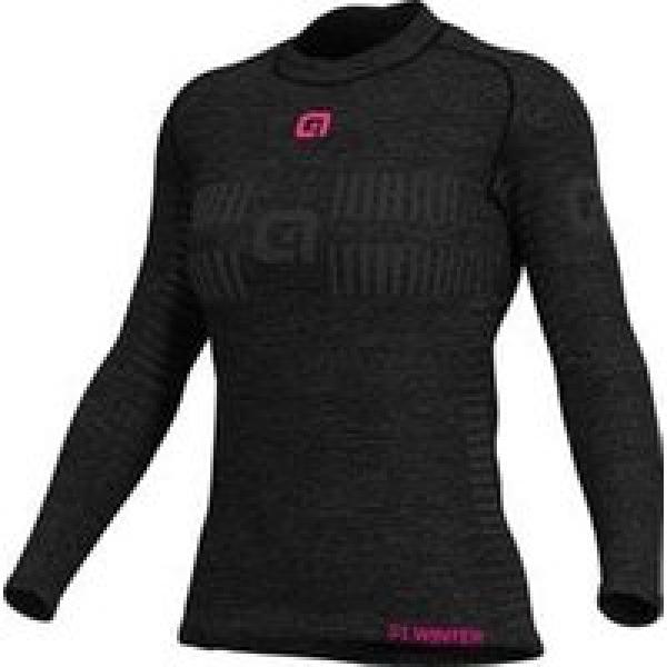 ale wool women s long sleeve baselayer grey pink