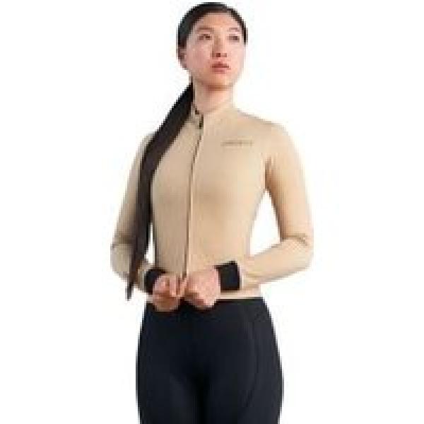 spiuk profit cold amp rain women s long sleeve jersey beige