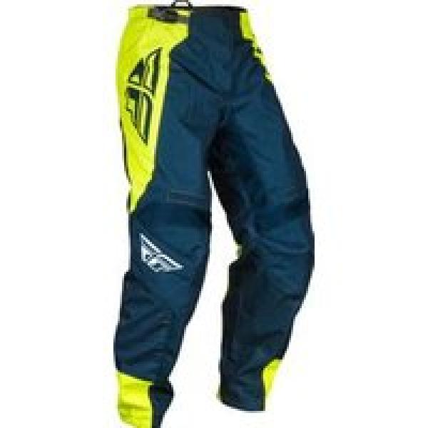 fly racing fly f 16 broek marine blauw fluorescerend geel wit