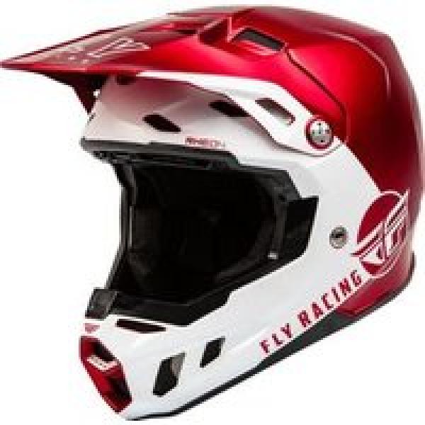 integraalhelm fly racing fly formula cc centrum metallic red white