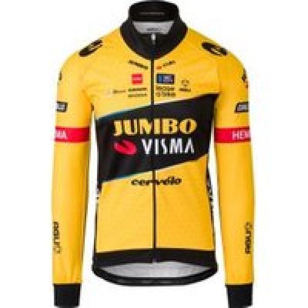 agu replica team jumbo visma thermisch jasje geel zwart