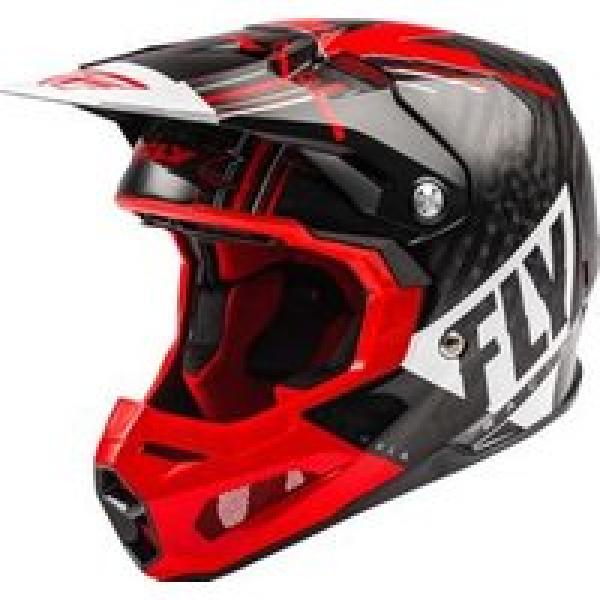 fly racing fly formula vector integraalhelm rood wit zwart