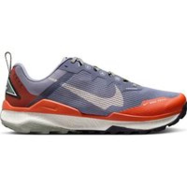 nike react wildhorse 8 grey orange trail running shoes