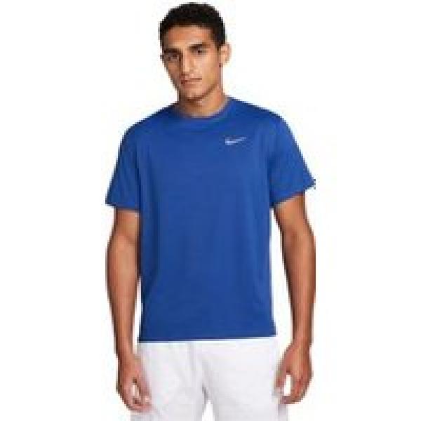 nike dri fit uv miler short sleeve jersey blue