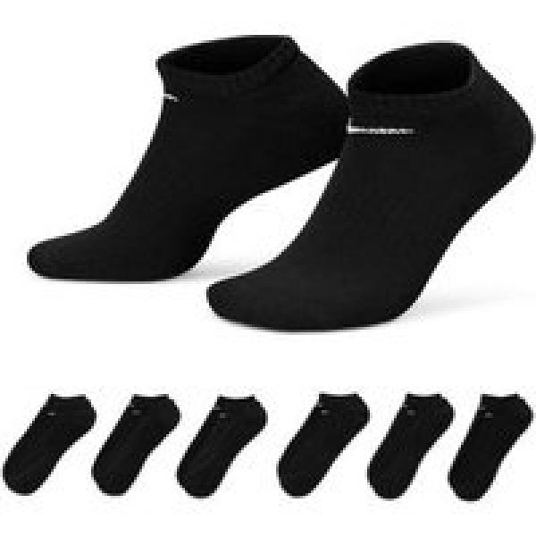 unisex nike everyday cushioned socks x6 zwart