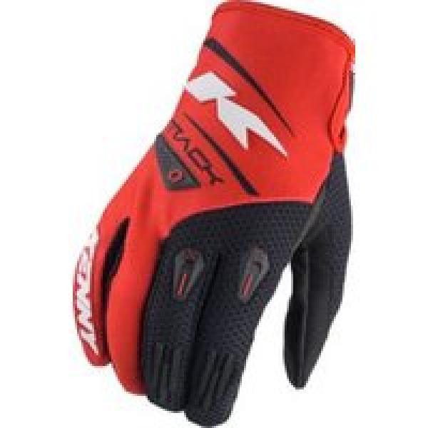 kenny track lange handschoenen zwart rood