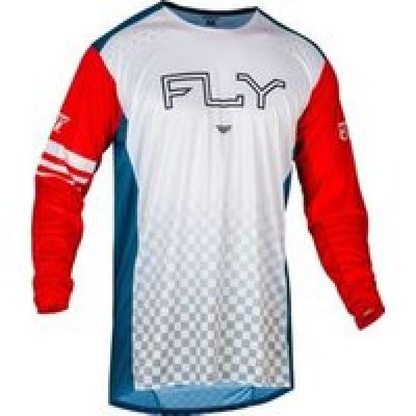 fly rayce long sleeve jersey rood wit blauw