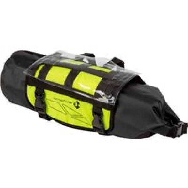 m wave rough ride front handlebar bag 10l black yellow