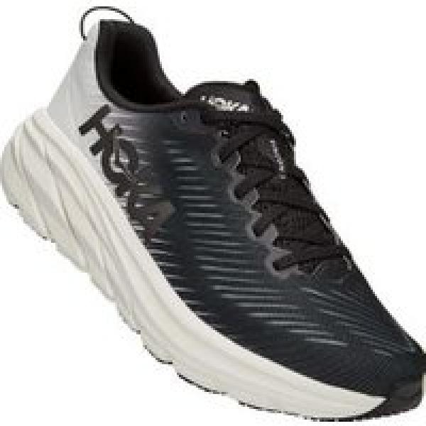 hoka rincon 3 hardloopschoenen large 2e zwart wit heren