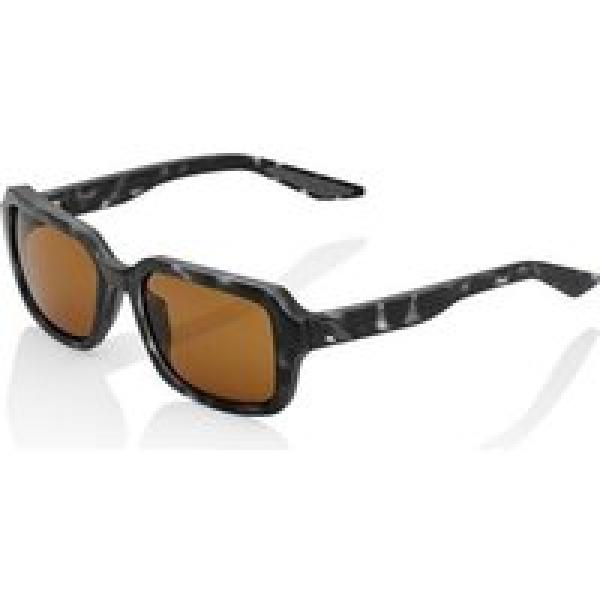 100 rideley mat zwart havana brons peakpolar lens