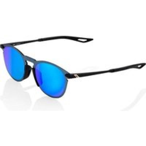 100 legere round soft tact black blue lens sunglasses