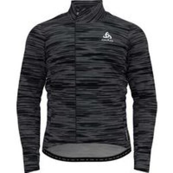 odlo zeroweight ceramiwarm grey black zip top