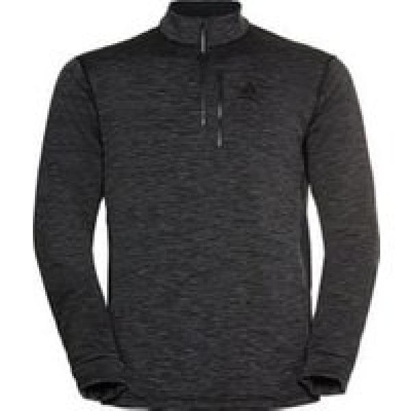 odlo berra black grey 1 2 zip sweater