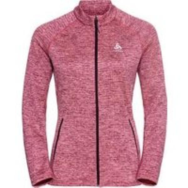 odlo fli women s fleece zip jacket red