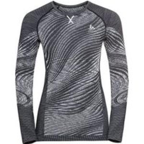 odlo blackcomb eco women s long sleeve jersey black grey