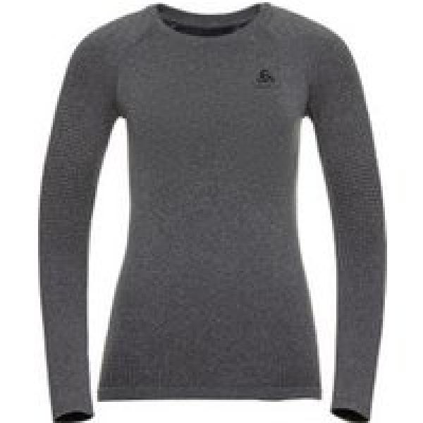 odlo performance warm eco long sleeve jersey grijs zwart dames