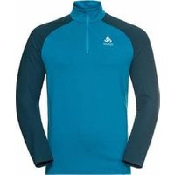 odlo zeroweight ceramiwarm 1 2 zip sweater blue