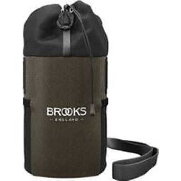 brooks england scape feed pouch 1l khaki mud handlebar bag