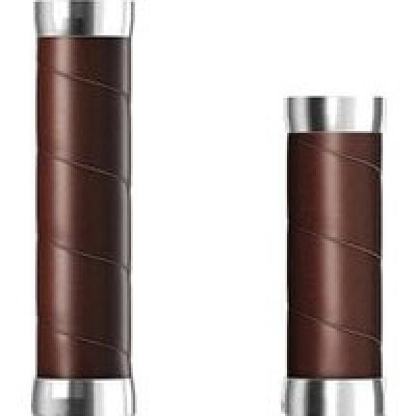 paar brooks england slender leather grips 130 100 mm brown